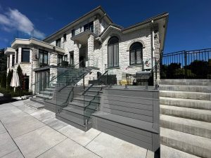 cleaning glass railings