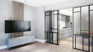 living room partition idea