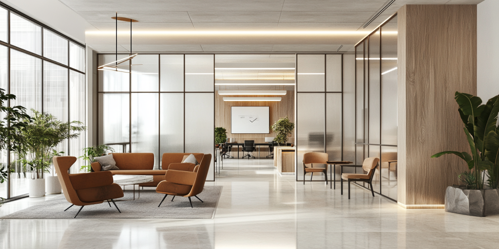 Frosted Glass Partitions